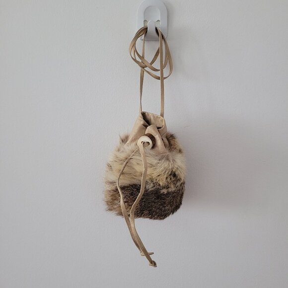 Made in Canada Upcycled/Recycled Fur Pouch (H3Z) - Picture 1 of 7